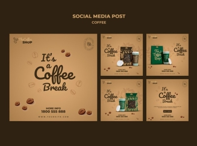 Café Social Media Post art branding design graphic design illustration logo ui ux vector