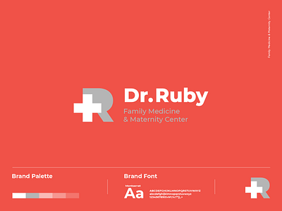 dr ruby logo branding design doctor dribbble family medicine graphic identity logo logo a day logodesign logotype medical medicine typography