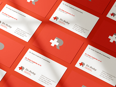 dr ruby cards branding design doctor graphic identity logo logo a day logodesign logotype medical medicine print typography