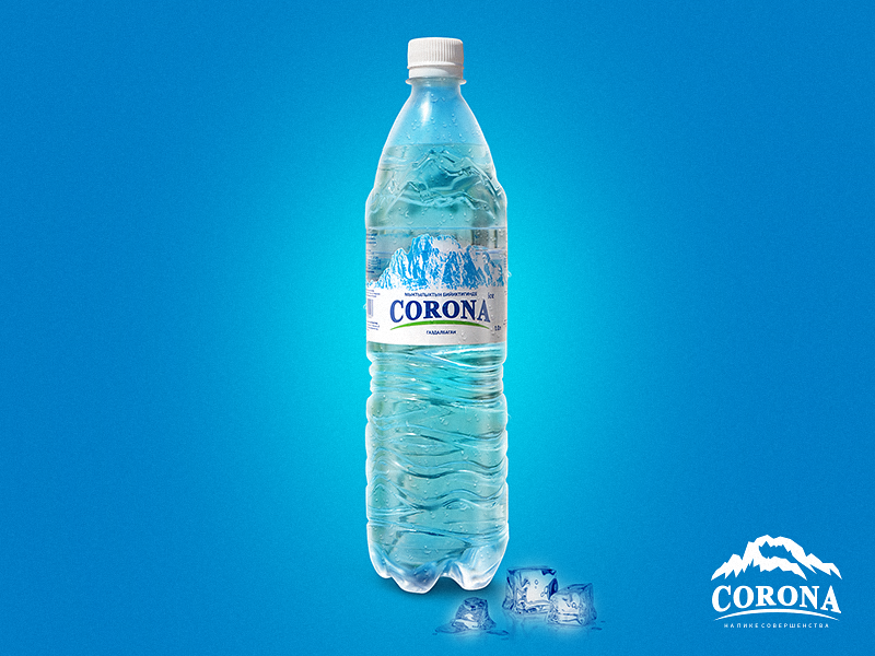 002 mountains crown drinking water bottle design bottle label bottle water typography printing art print graphic logo a day logodesign design branding