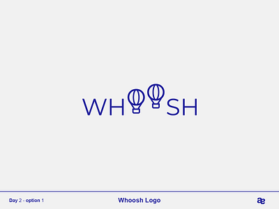 Whoosh logo branding design icon logo minimal