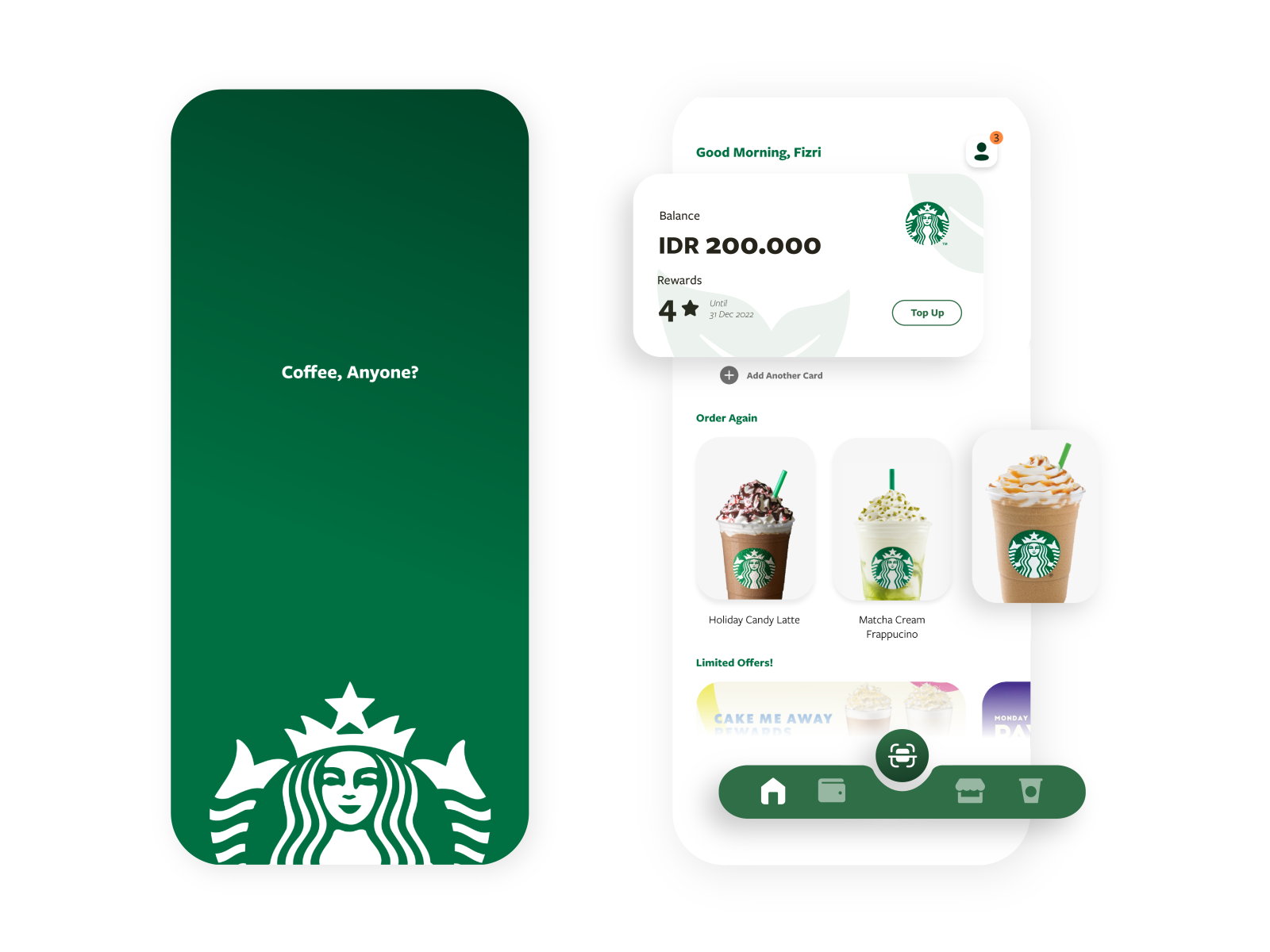 Starbucks App Redesign by Fizri Adiyesa on Dribbble