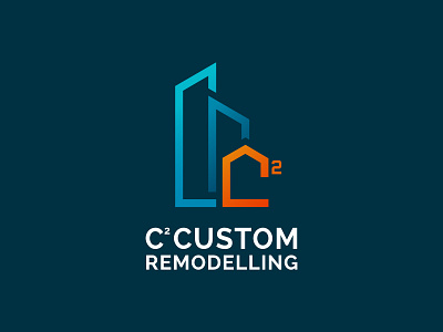 Custom Remodelling Logo building building logo buildings home home logo house house logo modern modern design modern logo real estate logo realestate