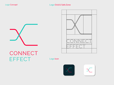 Connect Effect Logo abstract abstract logo brand brand identity branding icon icon logo logo modern modern design modern logo tech logo technology