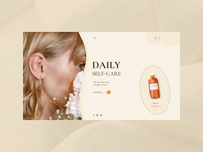 Home page for online cosmetics store