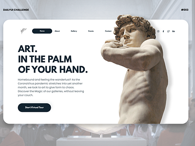 DailyUI Challenge 003 Museum Landing Page