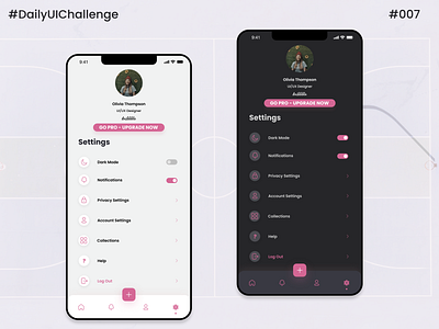 DailyUI 007 - Settings