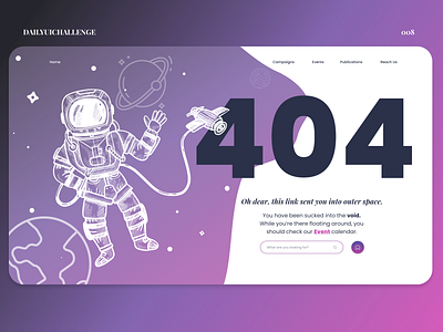 DailyUI  008 - 404 Page