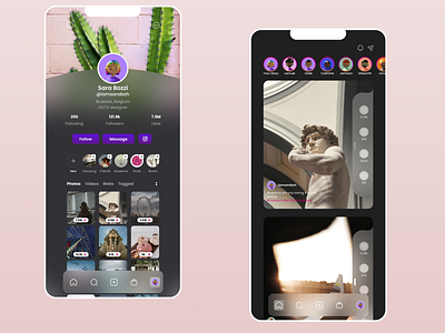Instagram Redesign adobe xd app design design instagram prompt redesign shot ui ui ux