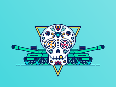 World Cup 2018: Germany vs Mexico bones football germany illustration lineart mexico skull tank worldcup
