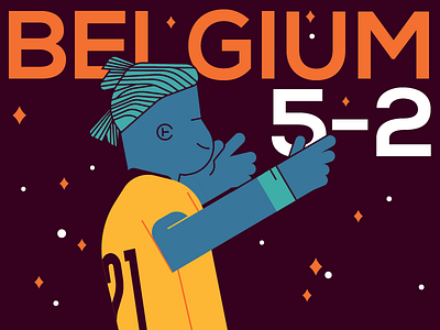 World Cup 2018: Belgium vs Tunisia belgium character design flat football motion graphic tunisia world cup