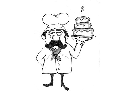 Baker Man Sketch illustration sketch