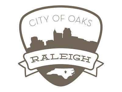 Raleigh, NC: City of Oaks badge raleigh sticker mule