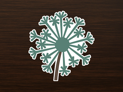 Dandylyon Sticker dandelion illustration logo sticker