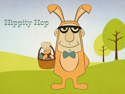 Hippity Hop Herman easter illustration