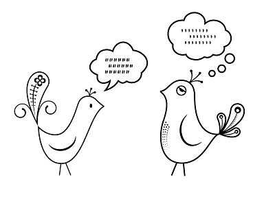 Birdie Chatter birds illustration