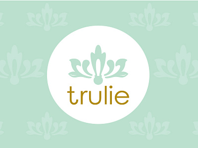 Trulie Logo floral logo design