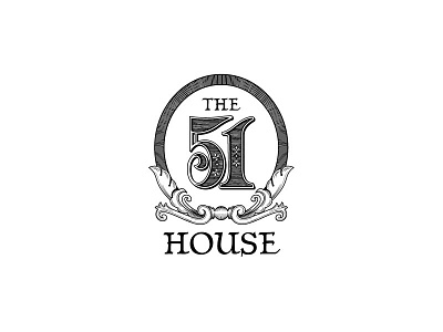 51house branding decorative logo design ornamental ornate restaurant