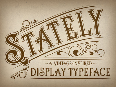 Stately Cover Image font lettering typography victorian vintage