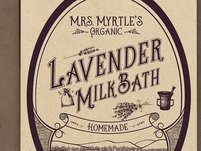 Mrs Myrtles Lavender Milk Bath font lettering typography victorian vintage