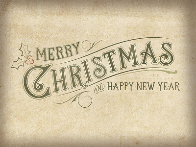 Stately Christmas christmas holidays holly lettering texture