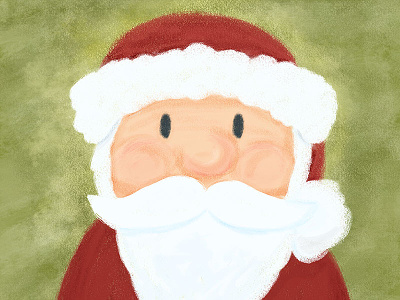 Santa Claus is coming to town christmas digital painting illustration santa
