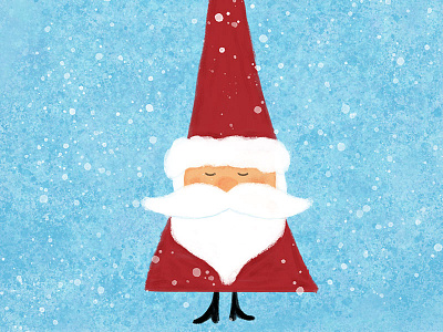 Here comes Santa Claus christmas digital painting illustration santa