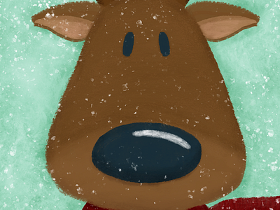reindeer christmas digital painting illustration reindeer snow texture winter