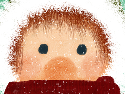 Brrrrrrrrrrrrr christmas digital painting illustration snow texture winter