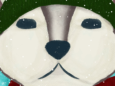 Husky digital painting husky illustration snow texture winter