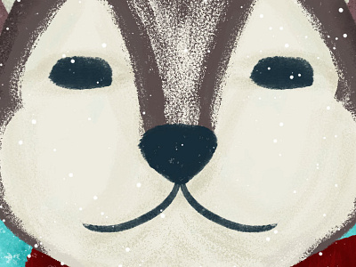 Husky4 digital painting husky illustration snow texture winter