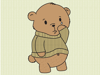 Cute Sad Bear