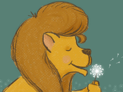 Dandy Lyon dandelion illustration lion