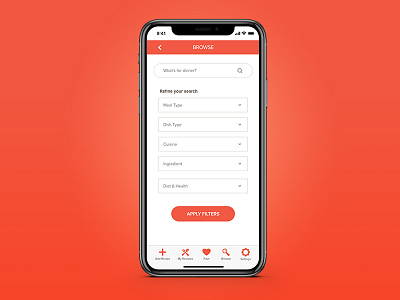 Daily UI 022 app dinner recipe search ui ux