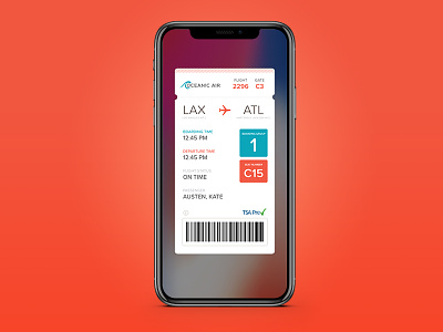 DailyUI 024 app boarding pass travel ui ux