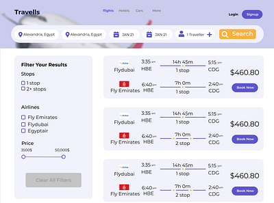 Results booking app bookings flight booking flights search search bar search box search filter search result search results travel traveling webapp webdesign website