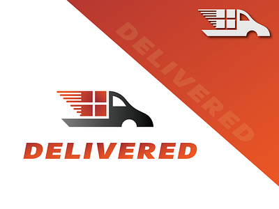 Delivered Logo app logo design caring delivery design home delivery iconic logo illustration logo parcels vector