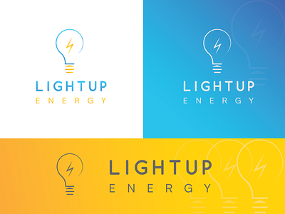 Lightup Energy Logo app logo design branding energy logo iconic logo illustration logo power logo vector