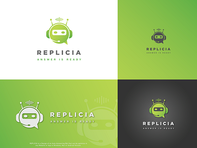 Replica Logo app logo design auto reply app logo auto reply app logo branding design iconic logo illustration logo vector