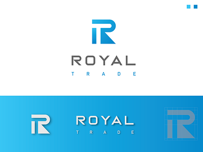 Royal Trade Logo app logo design branding design home delivery iconic logo illustration logo parcels typography vector