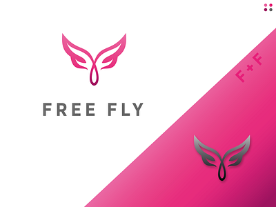 Free Fly Logo app logo design branding iconic logo illustration logo typography vector