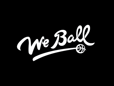 Ball so hard basketball hand lettering wordmark