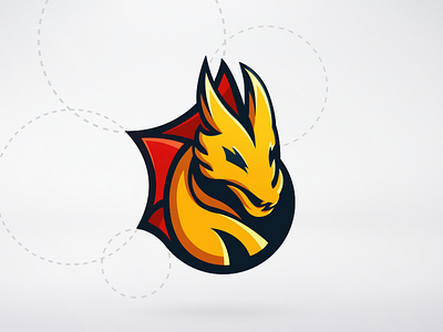 Golden Dragon dragon gold golden identity logo logo design mark mascot mascot logo