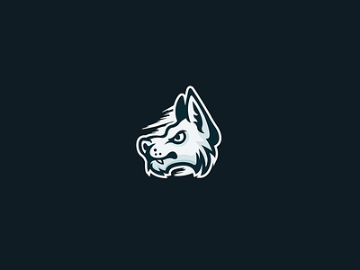 Woof. branding chill cold ice logo mascot sports wolf woof