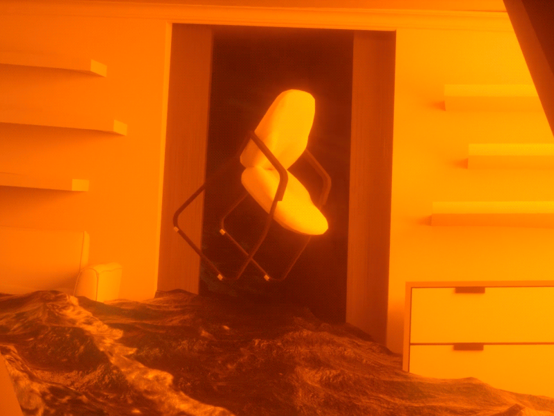 Scifi Water mograph animation horror interior rooms water cinema4d introduction logo