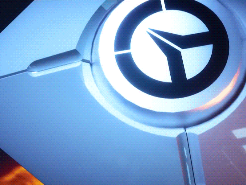 Overwatch Opener animation c4d cinema4d dva fusion 360 intro loop lootbox metal mograph opening overwatch