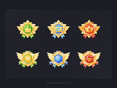 medal/成就勋章 app badge branding design icon illustration logo medal typography ui ux vector