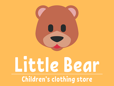 The logo of the children's clothing store "Little Bear" branding design icon illustration logo minimal