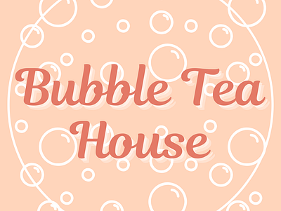 Logo of the cafe "Bubble tea house" branding design icon illustration logo minimal