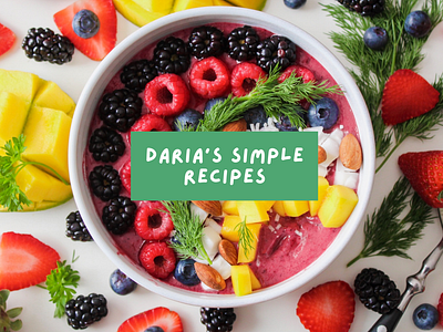 YouTube banner for "Daria's simple recipes" channel